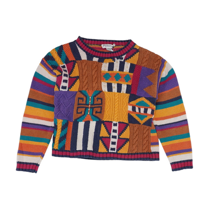 Multi Abstract Pullover Sweater