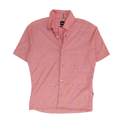 Red Striped Short Sleeve Button Down