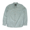 Blue Solid Long Sleeve Button Down