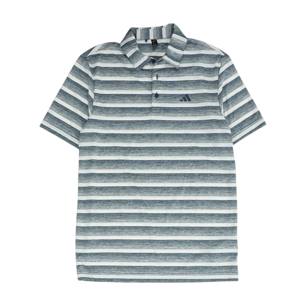 Blue Striped Short Sleeve Polo