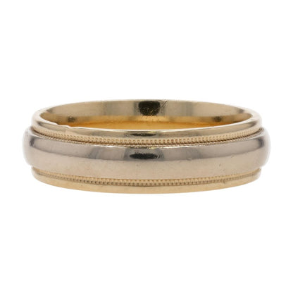 18K Gold Milgrain Edge Band