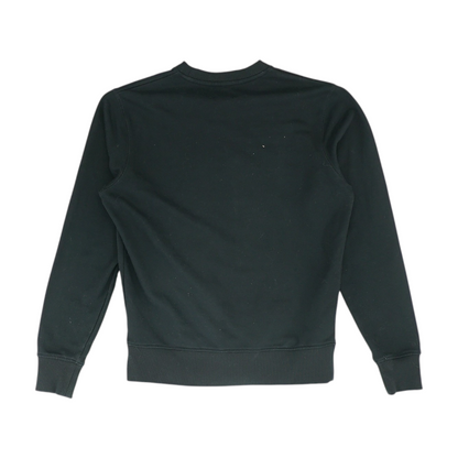 Black Solid Sweatshirt Pullover