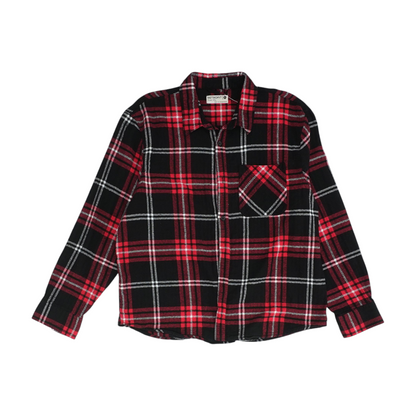 Red Plaid Flannel Button Down
