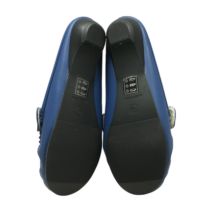 Blue Slip-On Flats