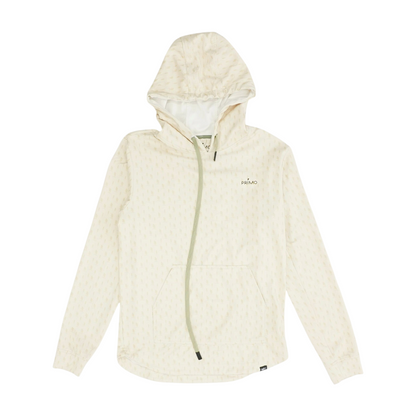 Beige Print Hoodie Pullover