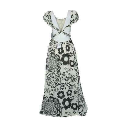 Beige Floral Maxi Dress