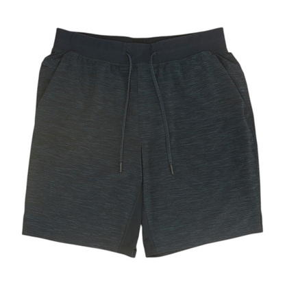 Navy Print Active Shorts