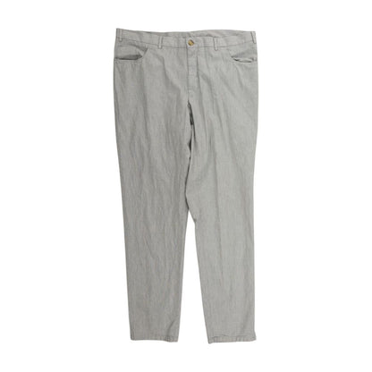 Gray Striped Stretch Chino Pants