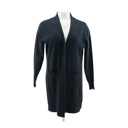 Navy Solid Cardigan Sweater