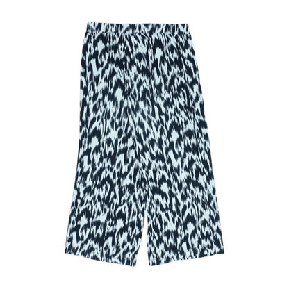 Black Abstract Wide Leg Pants