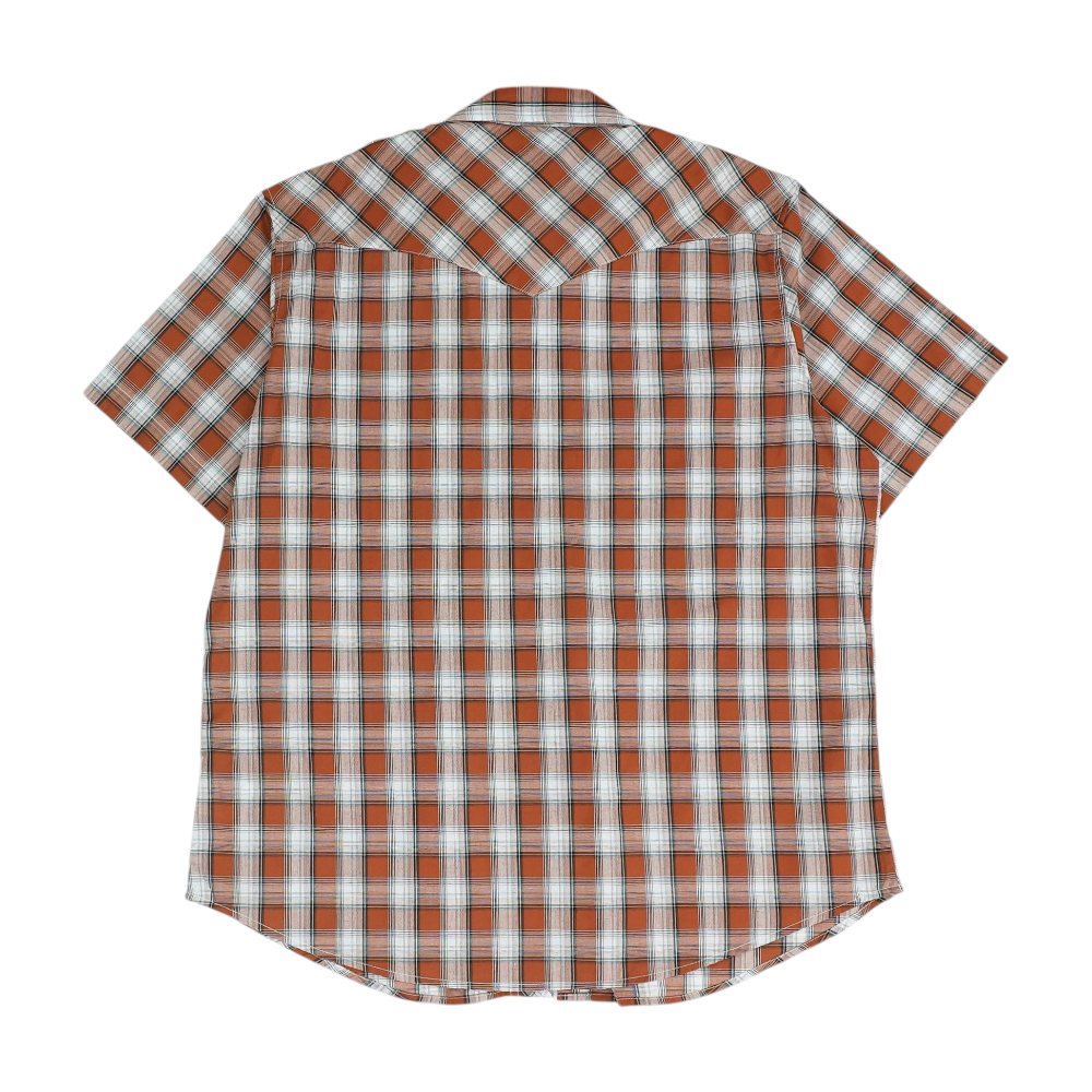 Brown Plaid Short Sleeve Button Down