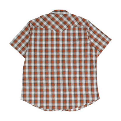 Brown Plaid Short Sleeve Button Down