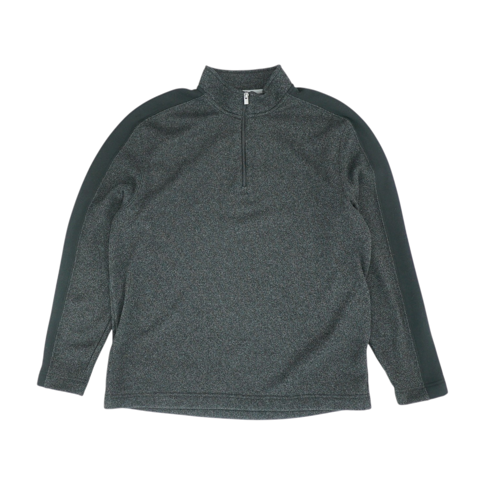Van Heusen Black Solid 1/4 Zip Pullover – Image 1