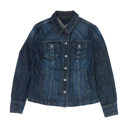 Navy Solid Denim Jacket