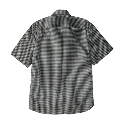 Gray Check Short Sleeve Button Down