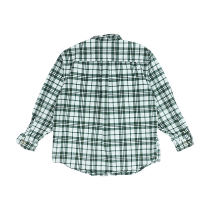 Green Plaid Flannel Button Down