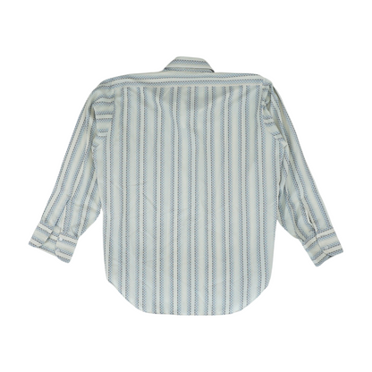 Ivory Striped Long Sleeve Button Down