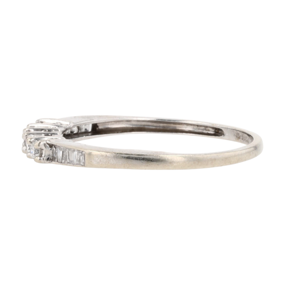 10K White Gold Diamond Band