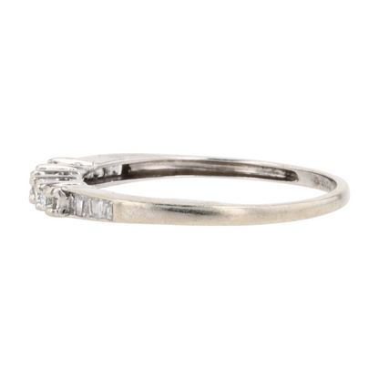10K White Gold Diamond Band