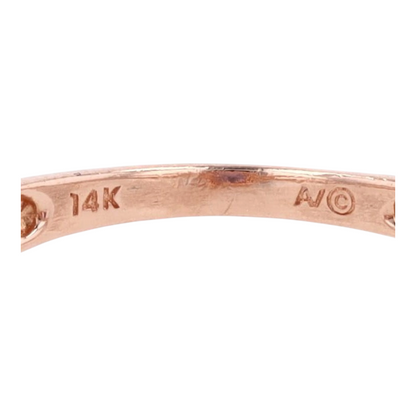 14K Rose Gold Purple Stone Fashion Ring