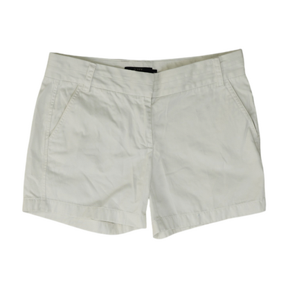 White Solid Chino Shorts