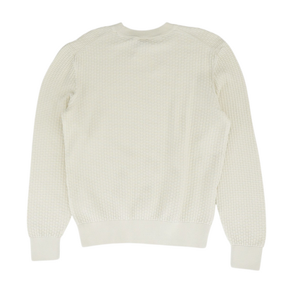 Cream Solid Pullover Sweater