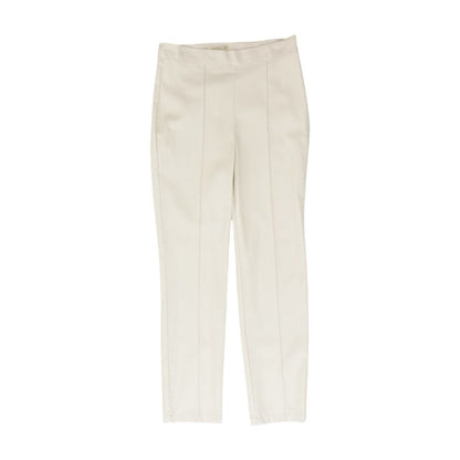 Beige Solid Pants