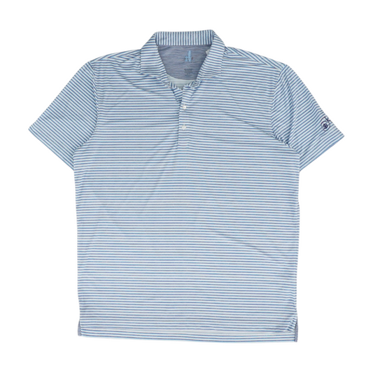 White Striped Short Sleeve Polo