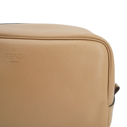 Beige Leather Toiletry Case