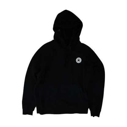Black Solid Hoodie Pullover