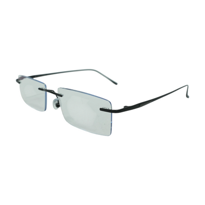 Black E11318 Rectangle Prescription Eyewear