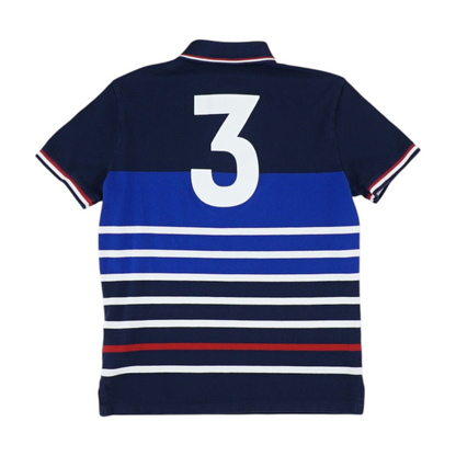 Navy Graphic Short Sleeve Polo