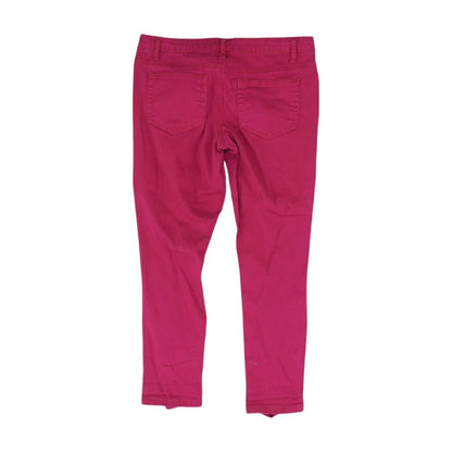 Pink Solid Low Rise Skinny Leg Jeans