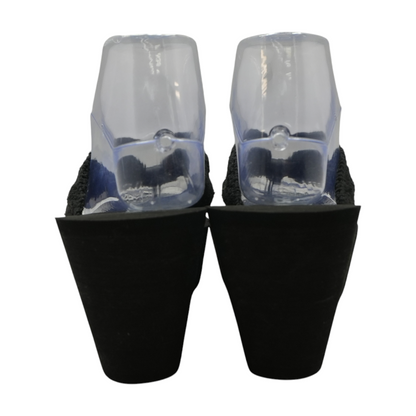 Black Wedged Sandals