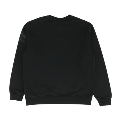 Black Solid Sweatshirt Pullover