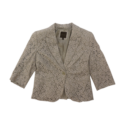 Gray Floral Blazer