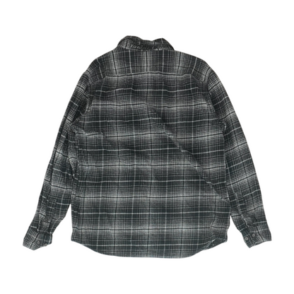 Black Check Flannel Button Down