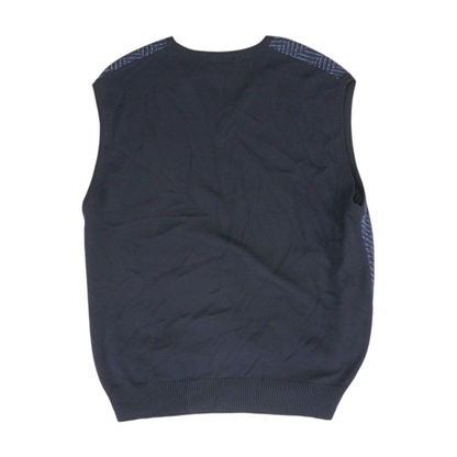 Blue Chevron Vest Sweater