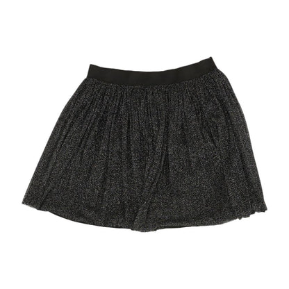 Black Solid Mini Skirt