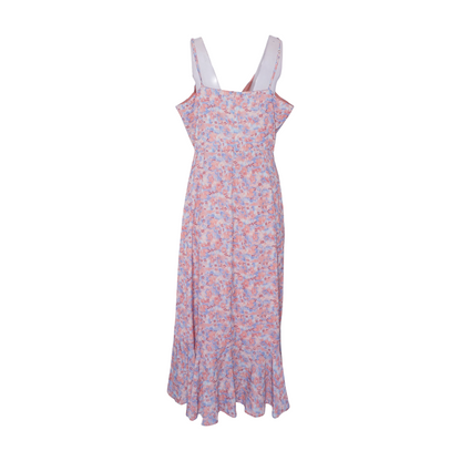 Pink Floral Midi Dress