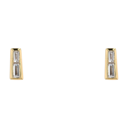 Sterling Silver Lab Grown Diamond Stud Earrings