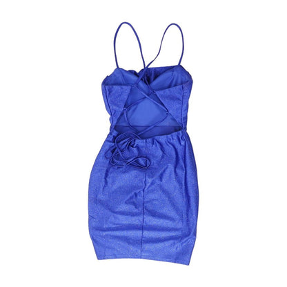 Blue Polka Dot Mini Dress