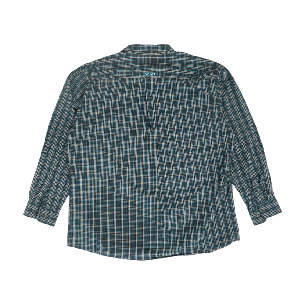 Black Plaid Long Sleeve Button Down