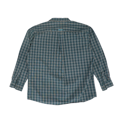 Black Plaid Long Sleeve Button Down