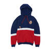 Red Color Block Hoodie Pullover
