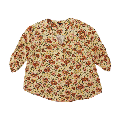Yellow Plus Floral Blouse