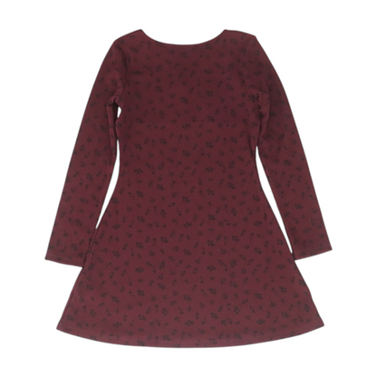 Burgundy Floral Dress