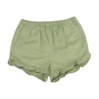 Green Solid Chino Shorts