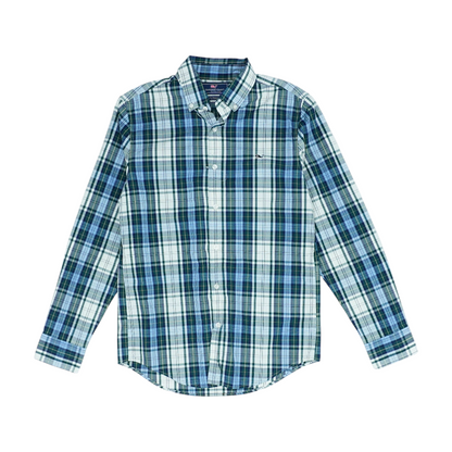 Multi Plaid Long Sleeve Button Down