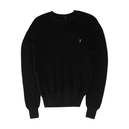 Black Solid Pullover Sweater